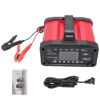 Întreținător de baterie portabil 12V 24V, Sursă de alimentare 15A cu moduri de reparare auto AGM Ca LiFePO4 Moto, Afișaj LCD,