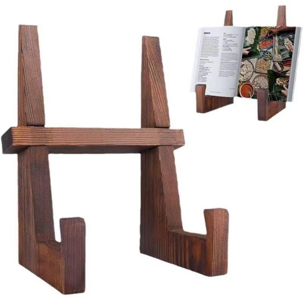 Functional Wooden Easel Display Stand Practical Plate Holder for Pictures Photo Frames Books and Decorative Plates