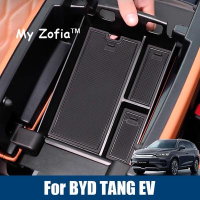 Center Console Organizer Tray For BYD TANG EV TANG 2024 2025 2026 Car Plastic Armrest Storage Box Interior Accessories