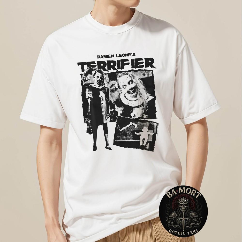 Terrifier Little Pale Girl Creepy Collage Horror Movie TShirt Unisex T-Shirt S