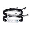Couples Magnet Bracelets Handmade Braided Heart Shape Magnetic Bracelets, 2pieces Set  Rope Wristbands Anniversary Gift