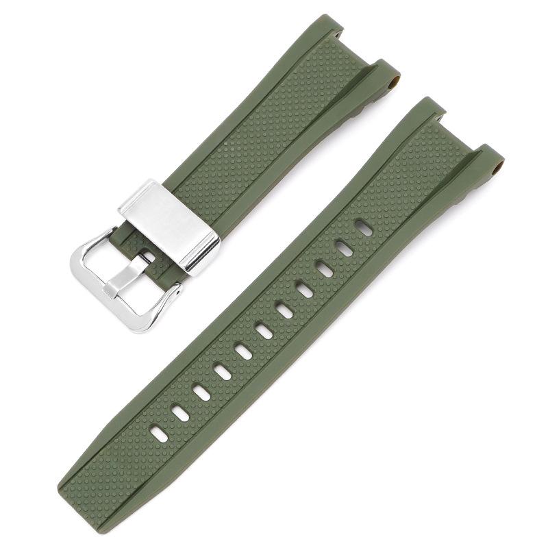 Correa de Resina para Casio G-Shock GST-W300 GST-S300 GST-S210B GST-S110 GST-W110 Hombres Reemplazo Pulsera Brazalete de Goma Camuflada para Reloj