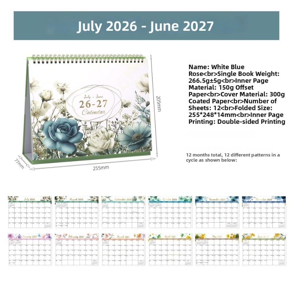 Daily Schedule Desktop Calendar Portable Standing Flip Calendar Annual Calendar  Desktop Use