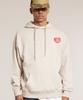Human Highlight Small Heart Hoodie Oatmeal Red