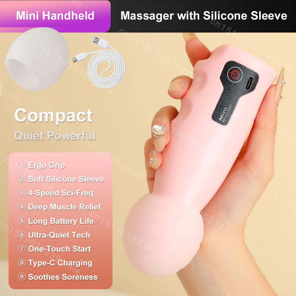 Mini Massage Gun Fascia Machine Muscle Relaxation Vibrating Gun Rod Percussion Massage Fitness Equipment Relieve Muscle Soreness