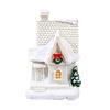 Christmas LED Light House Luminous Wooden Cabin Ornament Snow Scene Village Christmas Decoration For Home  New Year