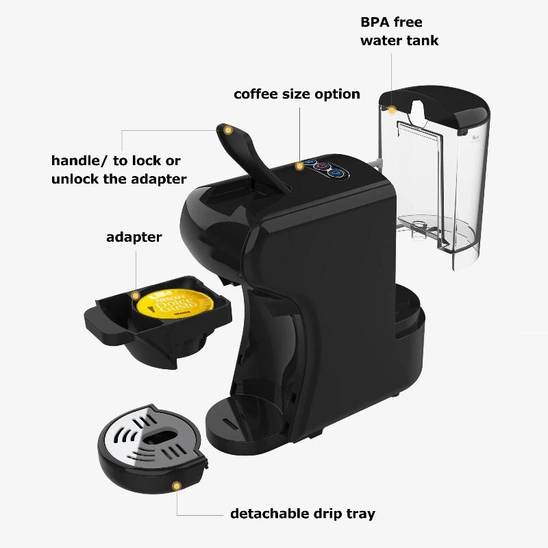 Macchina da Caffè a Capsule Completamente Automatica, Mini e Leggera per Uso Domestico, Piccola Macchina da Caffè Multifunzione