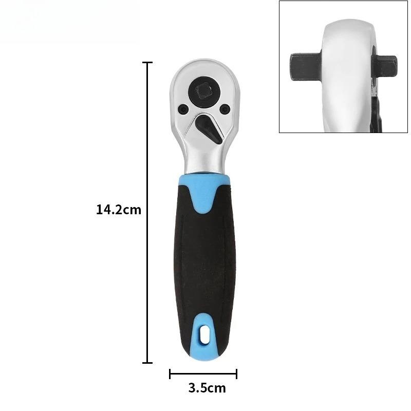 72 Tooth Mini Double Headed Straight Handle Ratchet Wrench Socket for Automotive Repair and Machine Repair Wrench