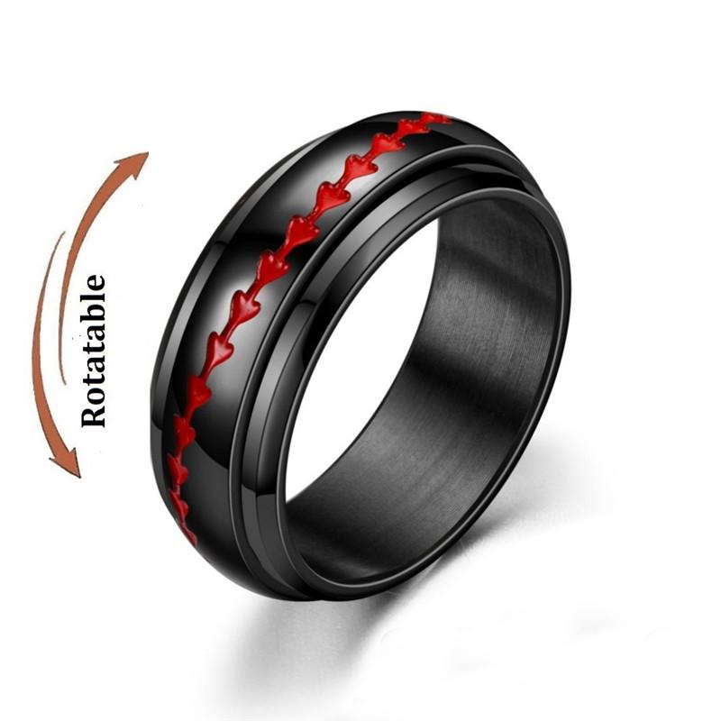Copper Color Spinning Anxiety Rings for Men Women Star Moon Relaxing Ring 2025 Stainless Steel Anti Stress Rings Knuckle Zircon