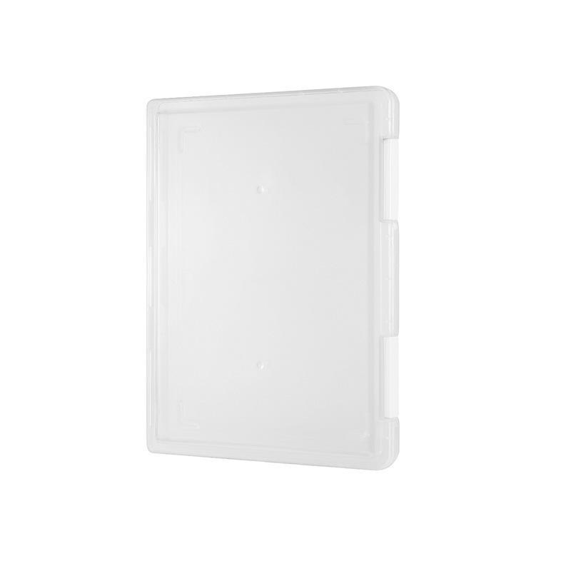 Clear Plastic Desktop A4 Document Storage Box Stackable File Organizer for Office Archiving School Homework Home Paper Sorting