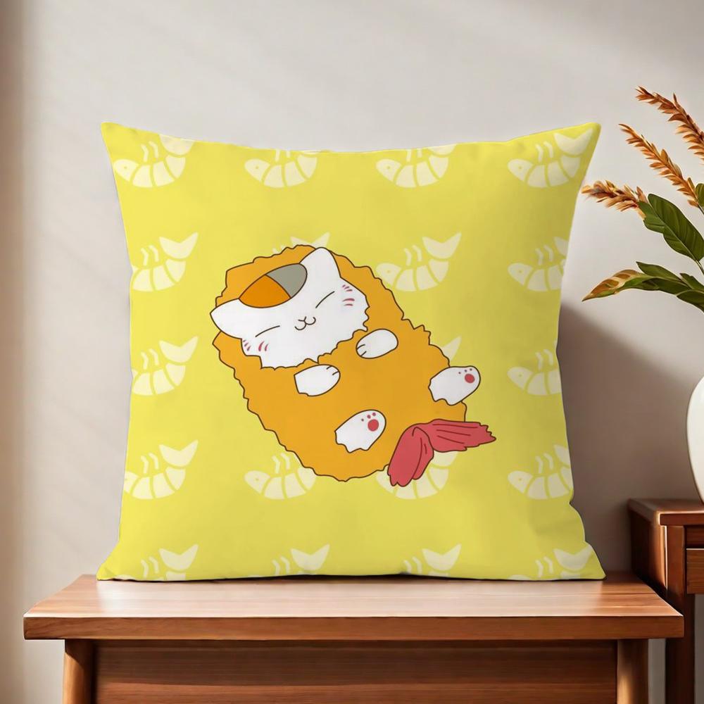 Cute Cat NNyanko MMadara cushion cover For Pillow Printing Sofa Decoration Home Car Room Coffee Shop Office Nordic Simplicity