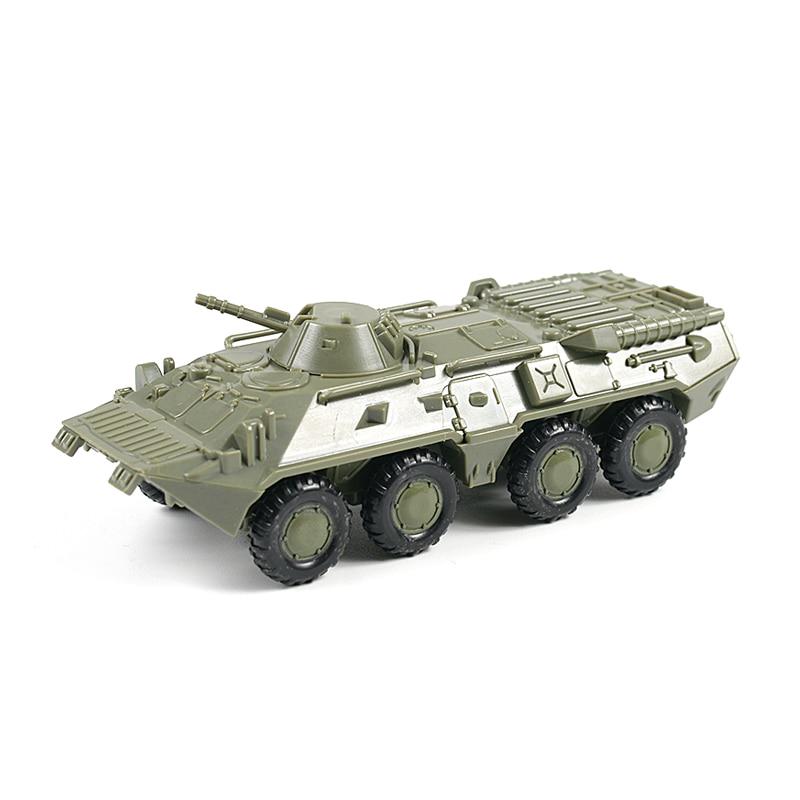 1:72 M35 Kamyon Sovyet BTR 80 Tekerlekli Zırhlı Araç Kauçuk içermeyen Montaj Askeri Oyuncak Araba