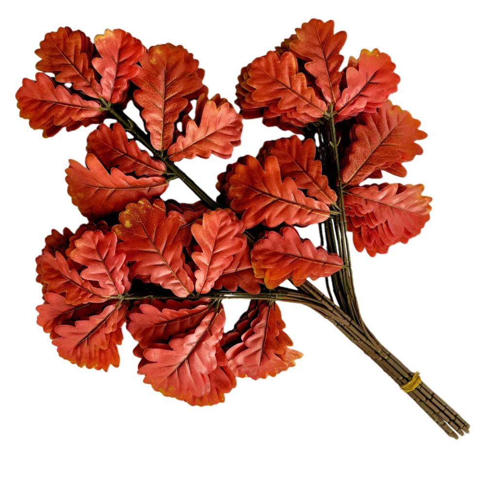 12pcs Artificial Maple Leaf Branch Waterproof Greenery Plants Foliage for Landscape Tree Making Home Decoration Outdoor Project