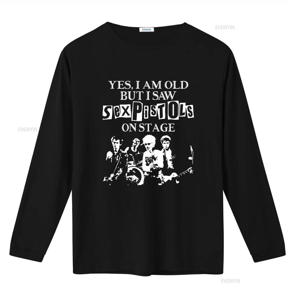 Sex Pistols Rock Band On Stage T Shirt Vintage Punk Style Hip Hop Black S 234XL YES I AM OLD BUT SAW vintage Washed Versatile