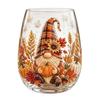Borosilicate Glass Cup with Lid Autumn Harvest Cup, High Tumbler for Iced Coffee Tea Durable Drinkware Home And Juice, 350ml Clear Drinking