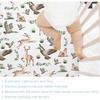 Woodland Wild Animals Hunting Crib Sheets for Girls and Boys 52"x28" Hunting Deer Duck Leaves Crib Mattress Sheet Soft Breathable Nursery Bed Sheet