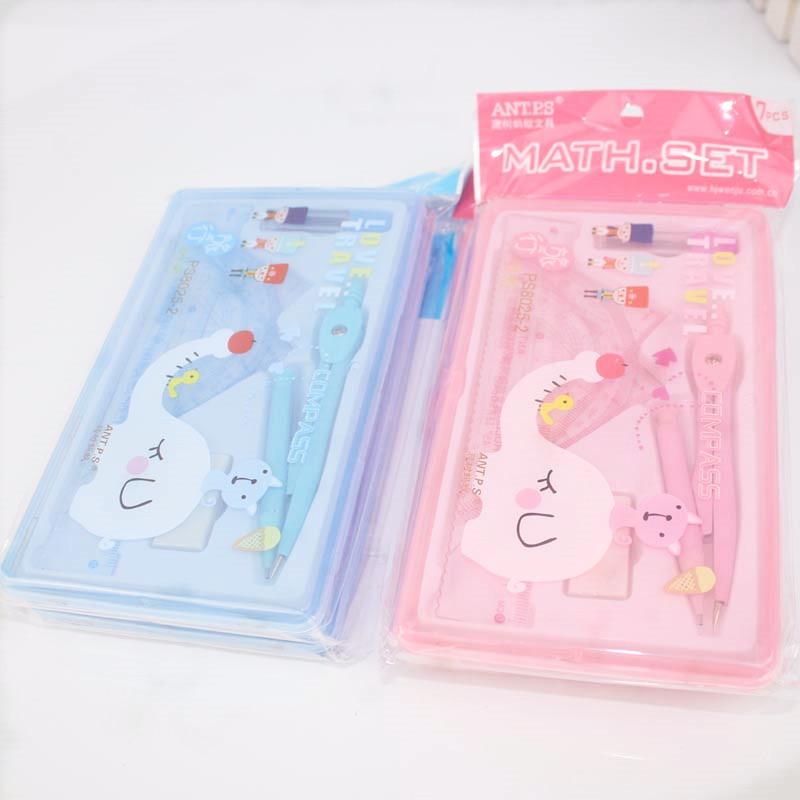 Drawing Compasses Math Set with Refills/Ruler/Eraser for Drawing Drafting Tools Students Stationery