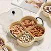 Plastic Snack Tray Nut Candy Storage Box Organizer Boxes Dry Fruit Dish Organizers Serving Trays Snacks Dishes