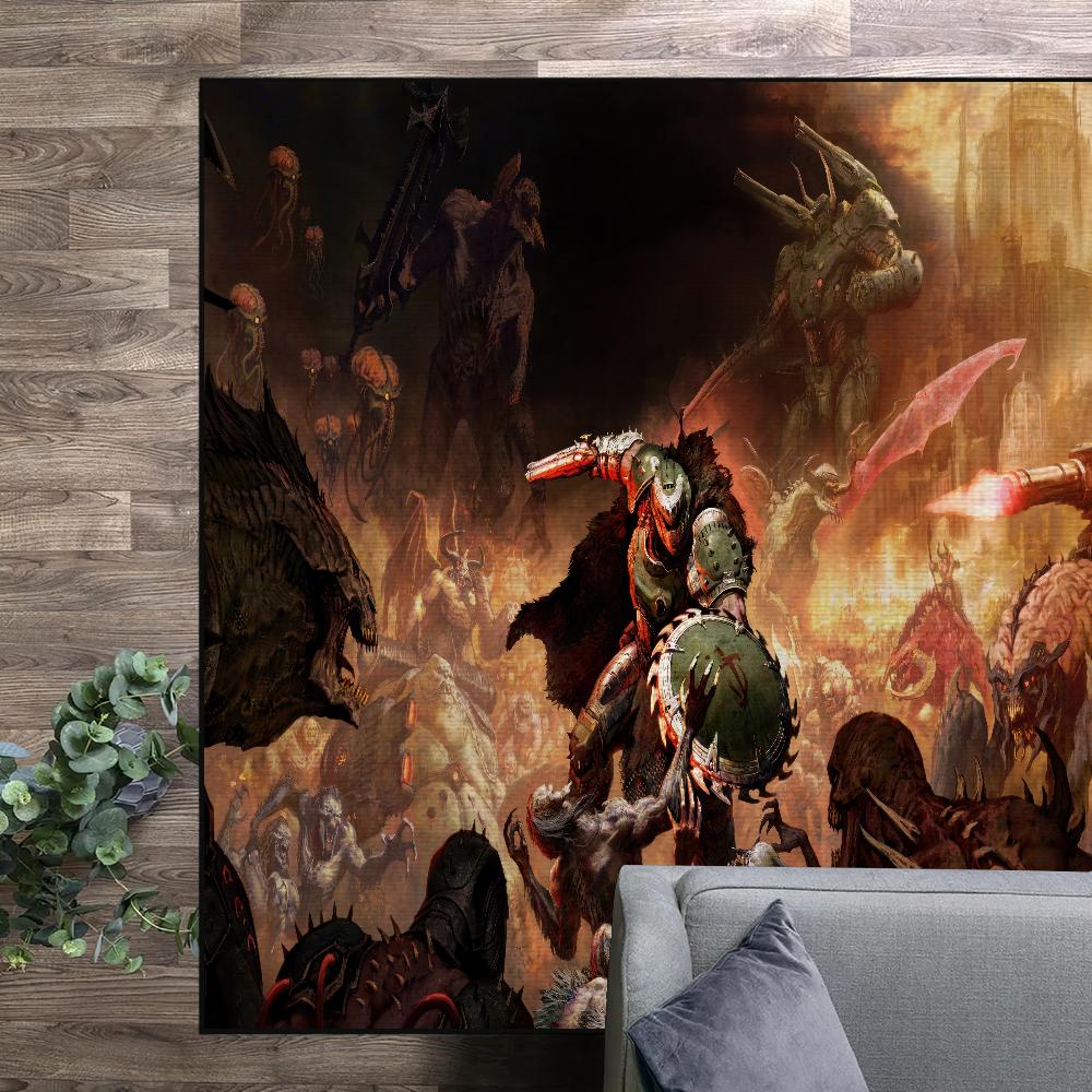 Game DOOMS The Dark Ages Small Carpet Bedside Kitchen Bath Living Home House Bedroom Floor Mat Doormat Rug Decoration