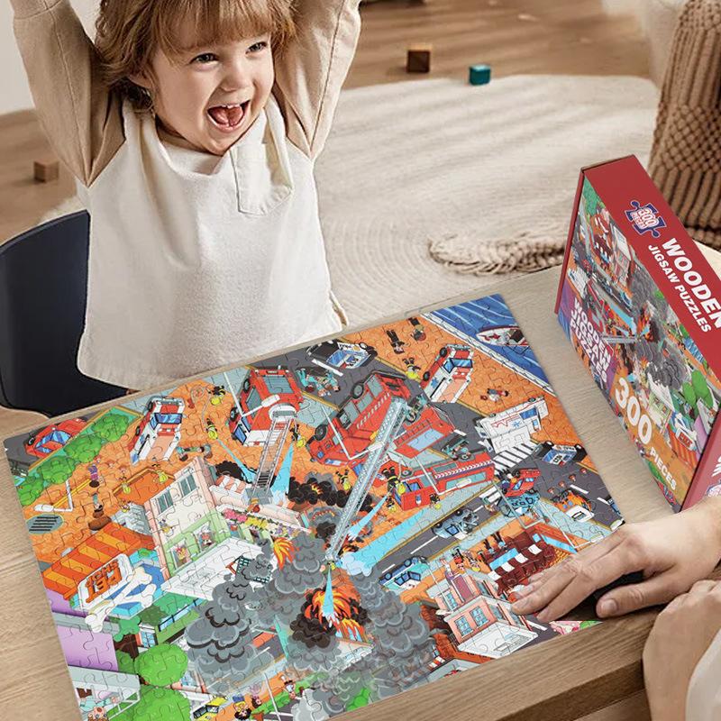 Wooden Jigsaw Puzzles for Kids Early Learning Educational Dinosaur Animal Toy