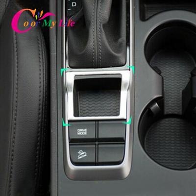 Decorare frână de mână automată din oțel inoxidabil Trim Shift Pedal Cover Autocolant pentru pahare de apă pentru Hyundai Tucson 2015 - 2018