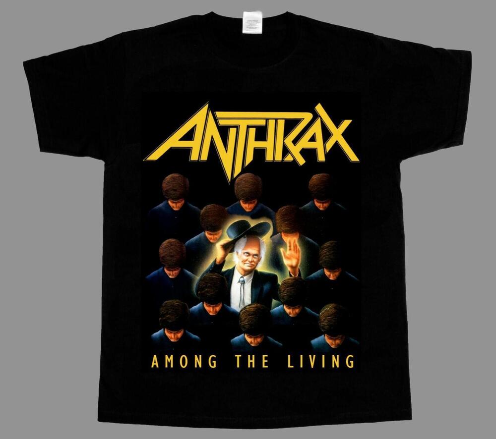 ANTHRAX AMONG THE LIVING STATE OF EUPHORIA ЧЕРНАЯ, Размер S-2XL Унисекс Футболка XXXXL