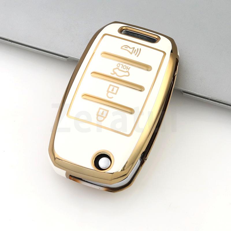 Fit For Kia Ceed Cerato Forte Seltos Rio Optima Sportage Sorento Soul Tpu Housing Remote Flip Smart Control Protector Auto Key Fob Cover Case