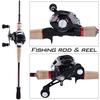 Kastestangsnellekombinasjoner 2,1M/2,4M karbonfiskestang og 17+1BB 7.1:1 Baitcasting-snelle sjøstangsnelle