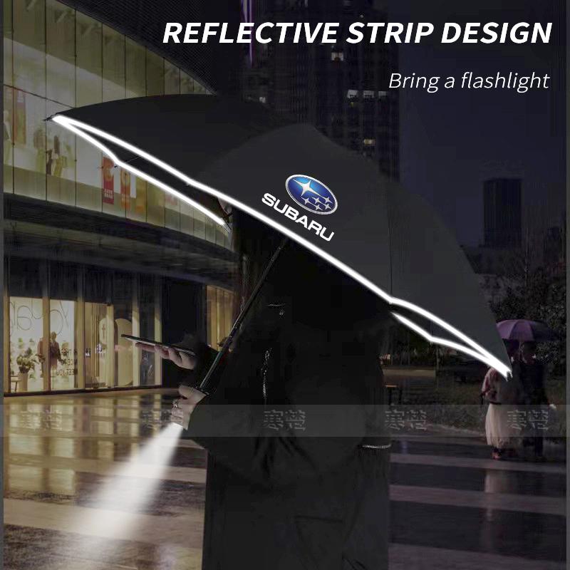 For Subaru Outback Brz Wrx Xv Ascent Forester Impreza Legacy STI Car Fully Automatic Reflective Sun Umbrella Folding Sunshade hyu1