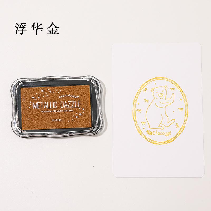 

Metallic Large Ink Pad Stamp Companion for Scrapbooking DIY Rubber Stamps Doodling Art