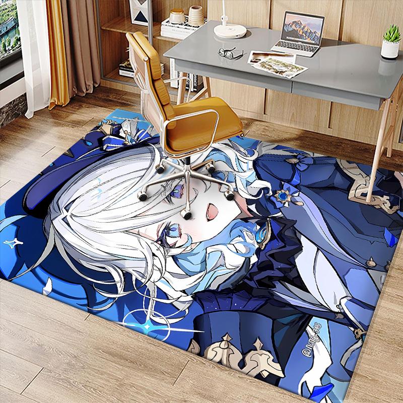 Genshin Impact Furina1 Printed Absorbent Washable Carpet, Non-Slip Bathroom Mats, Kitchen Rugs, Yoga Mat,Living Room Entrance, Camping Picnic Rugs