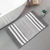 Cationic Chenille Striped Non-Slip Water-Absorbent Doormat for Bathroom and Bedroom Rug.