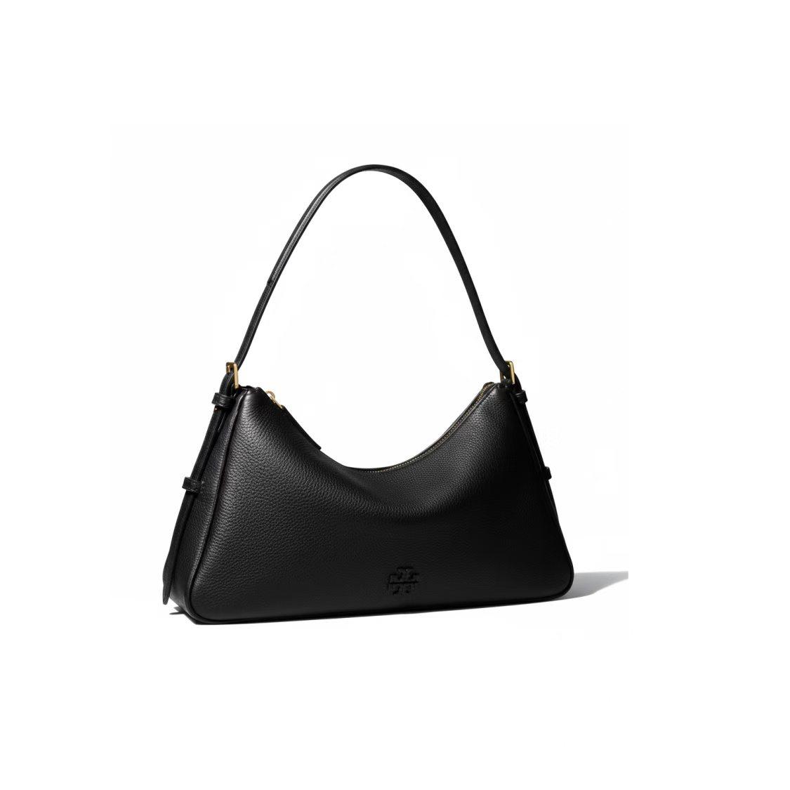 

Tory Burch Leather Shoulder Bag With Zipper Closure Women Bags Black 171527-001 Basic Set (Bag+Dust Bag)