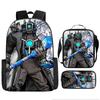 Fast Delivery Skibidi Toilet Backpack Cross-border Fashion Backpack Retro Schoolbag Cartoon Backpack Three-piece Set