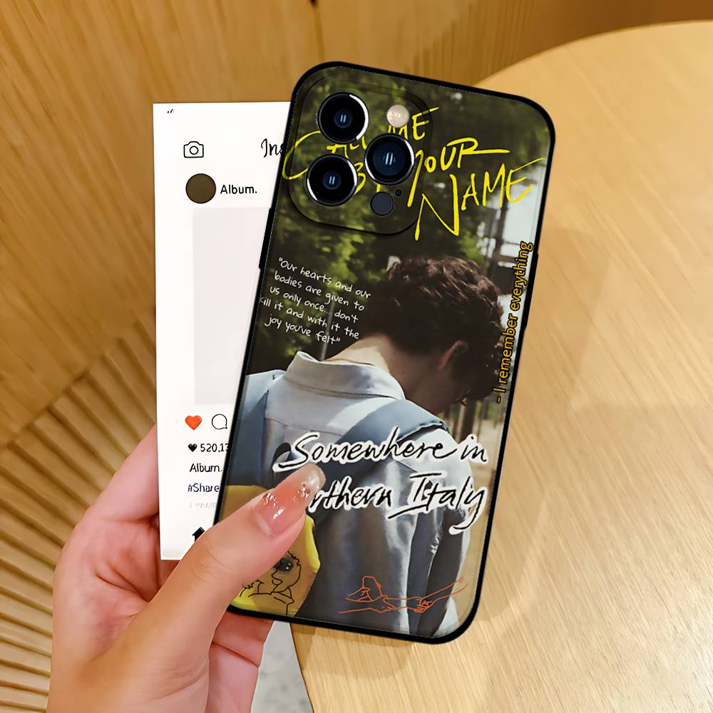 C-Call Me By Your Names Phone Case Black That Fits For IPhone 17,16,15,11,13,14 Pro Max,Plus,X,Xr,Xs Max,13Mini