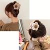 2-piece Stylish and Elegant Plush Flower Hair Clips, Simple and Cute Furry Headwear, Suitable for Ladies' Daily Life and Styling