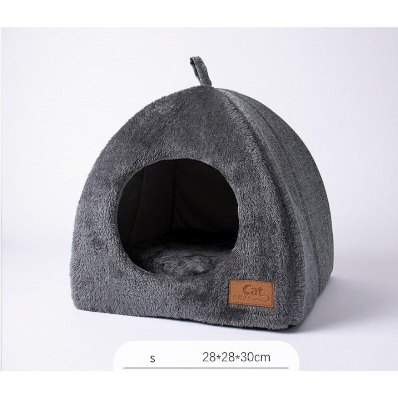 New Triangle Cat Nest Closed Cat House Pet Nest Warmth Thickened Deep Sleep Dog Nest Pet Supplies Cat Dog Nest Warmth Thickened