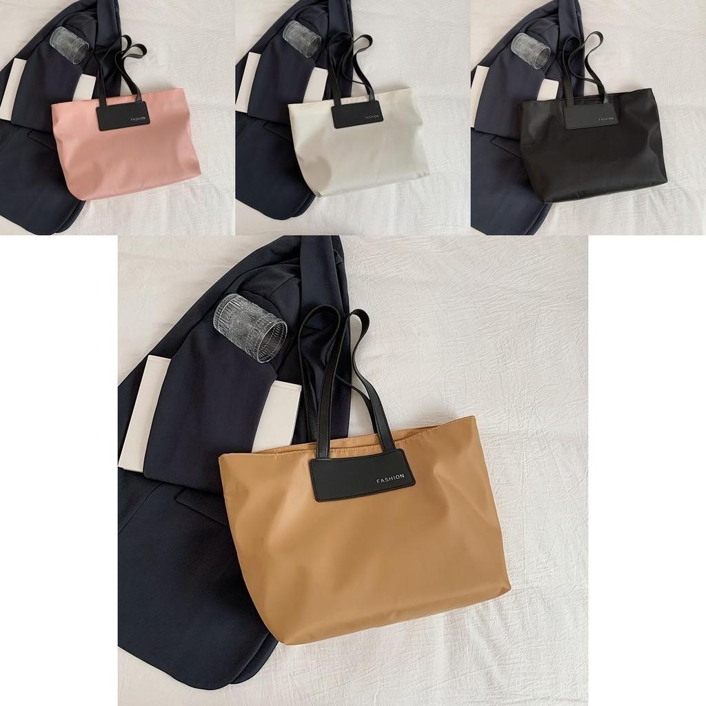 Stylish And Simple Large Capacity Tote Bag For Women Trendy Shoulder Bag Nylon