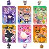 6 Pcs Halloween Sticker Sheets, Costume Face Mix & Match Decals for Journals, Party Favors, DIY Carnival Games for Kids Gifts