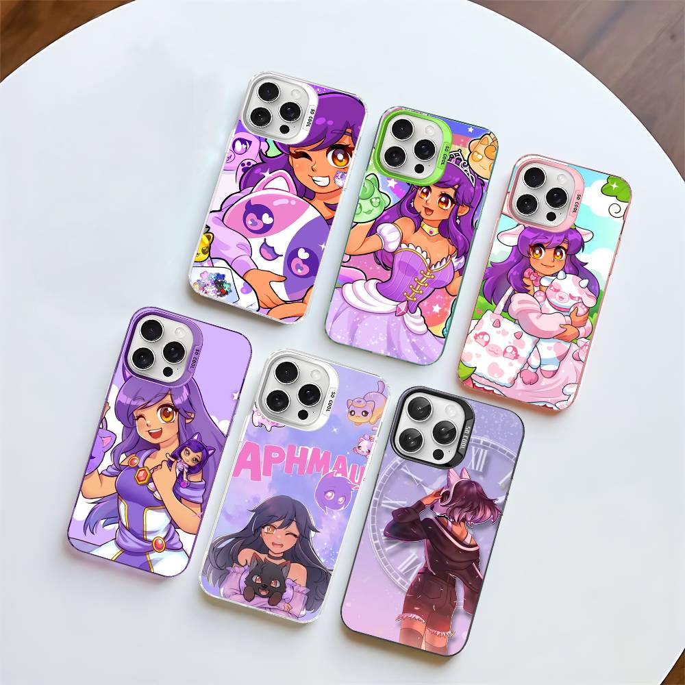 Aphmau Cute Girl Funny Phone Case For IPhone 16 15 14 13 12 11 17 Pro MAX Plus Pro Matte Shockproof Cover