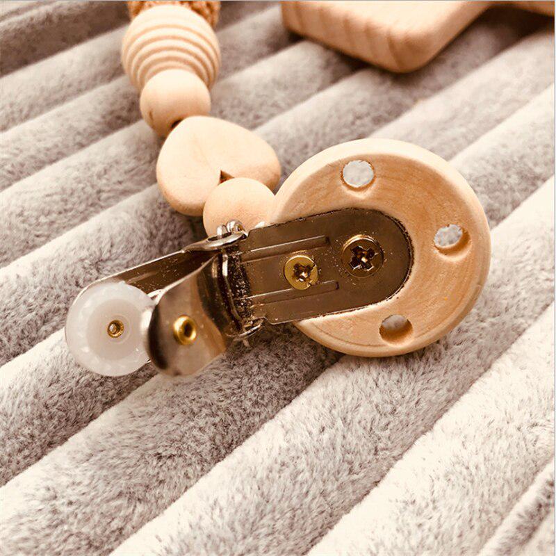 Buy Teether Wooden Toy Baby Teething Kid Wood Keychain Rattle AA at affordable prices — free