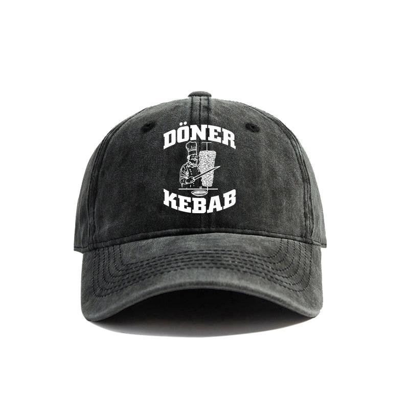 Döner Kebab Baseballkappe Distressed Hüte Kappe Döner Kebab Herren Retro Outdoor Sommer Verstellbare Mütze