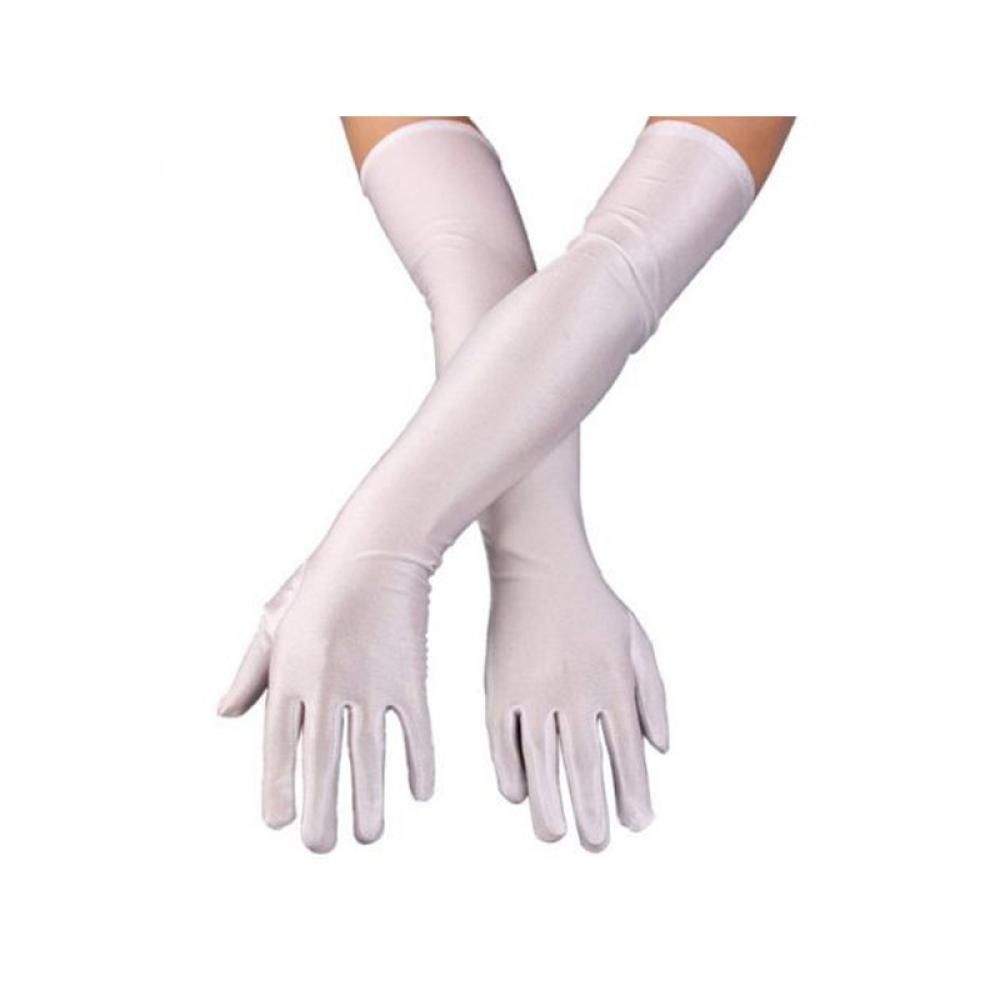 Women Wedding Evening Party Bridal Gloves Satin Prom Costume Long