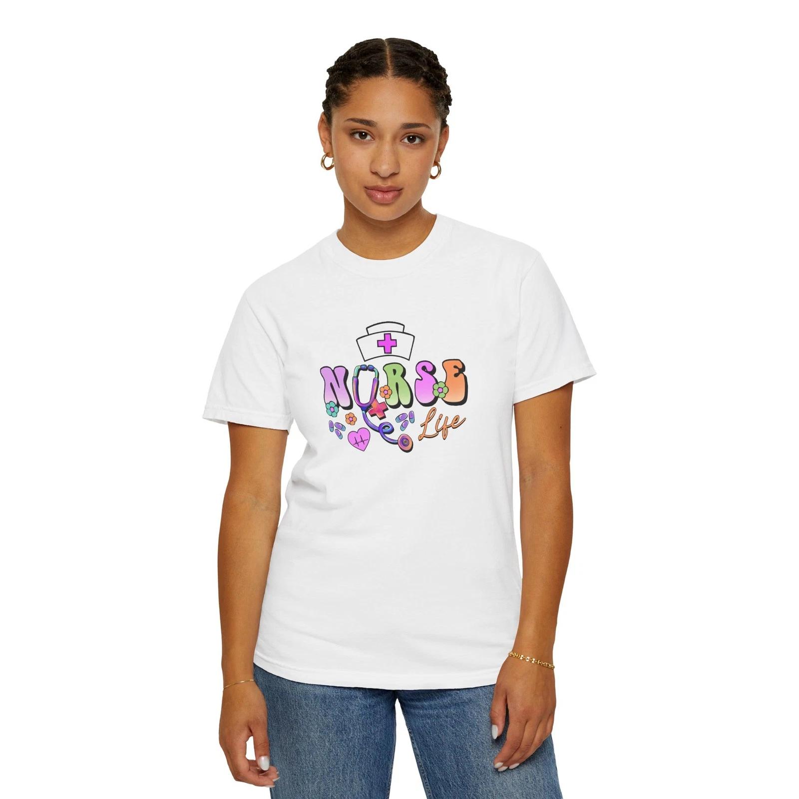 

Nurse Life T-Shirt, Unisex Cotton Tee for Healthcare Workers 4XL