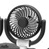 Car Double Head Folding Fan Auto Air Cooling Supplies Low Noise Vehicle Electric