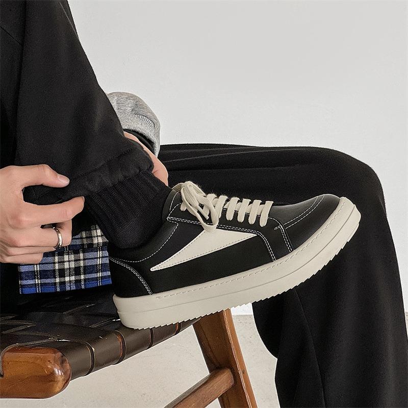 3678-RO Inverted Triangle Shoes Spring and Autumn Summer Thick-soled Dark Casual Thick-soled Low-top Board Shoes for Men and Women