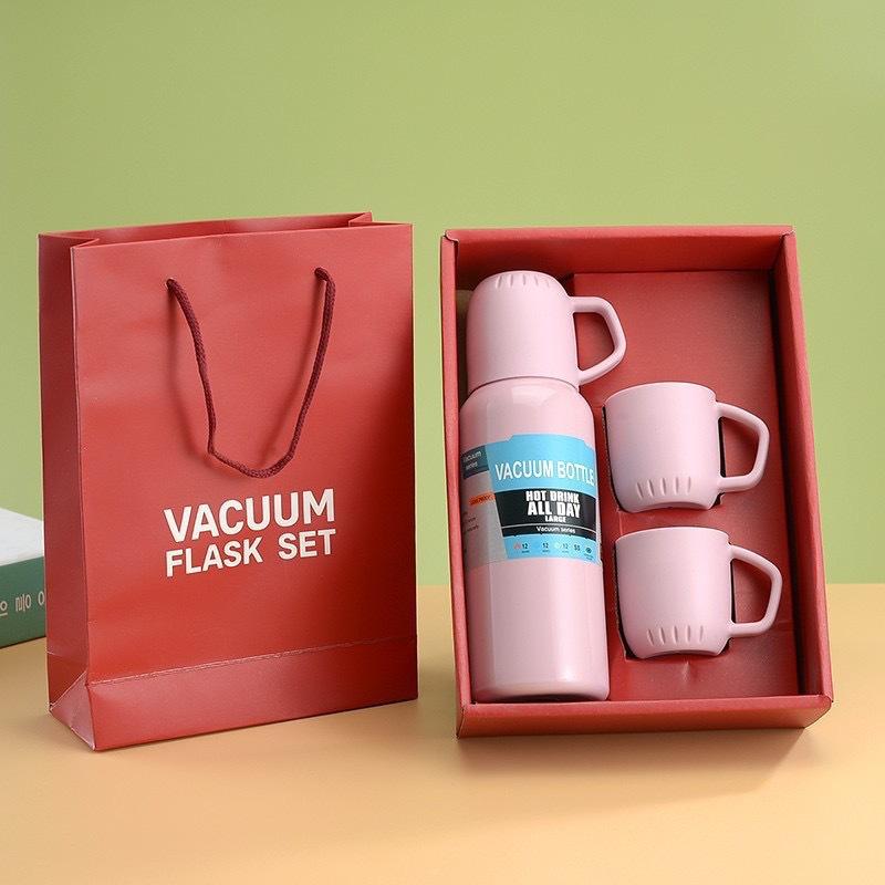 Vacuum Thermos Cup Business Cup Three-lid Gift Straight Cup Portable Gift Set Gift Box