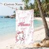 Marie Custom Name Printed Beach Towel Personalized Soft Towel For Swimming Beach Travel