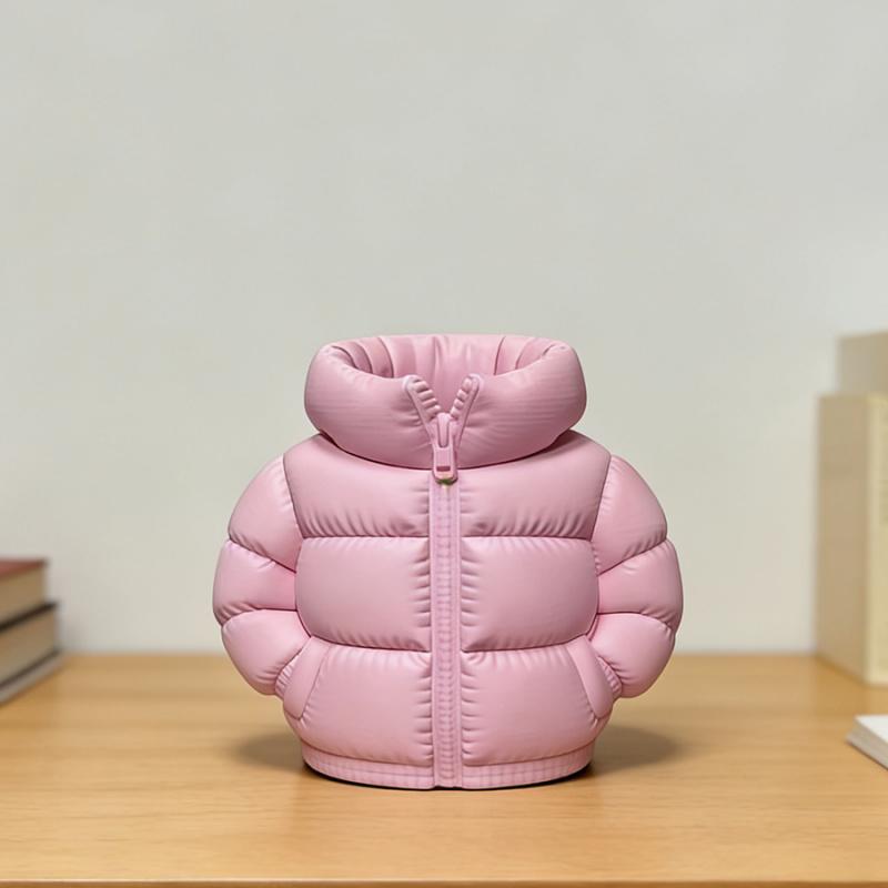 Puffer Jacket Pen Holder Resin 3D Printed Desktop Desk Organizer Office School Stationery Storage Cup Multiple Colors Gift Holder Creative