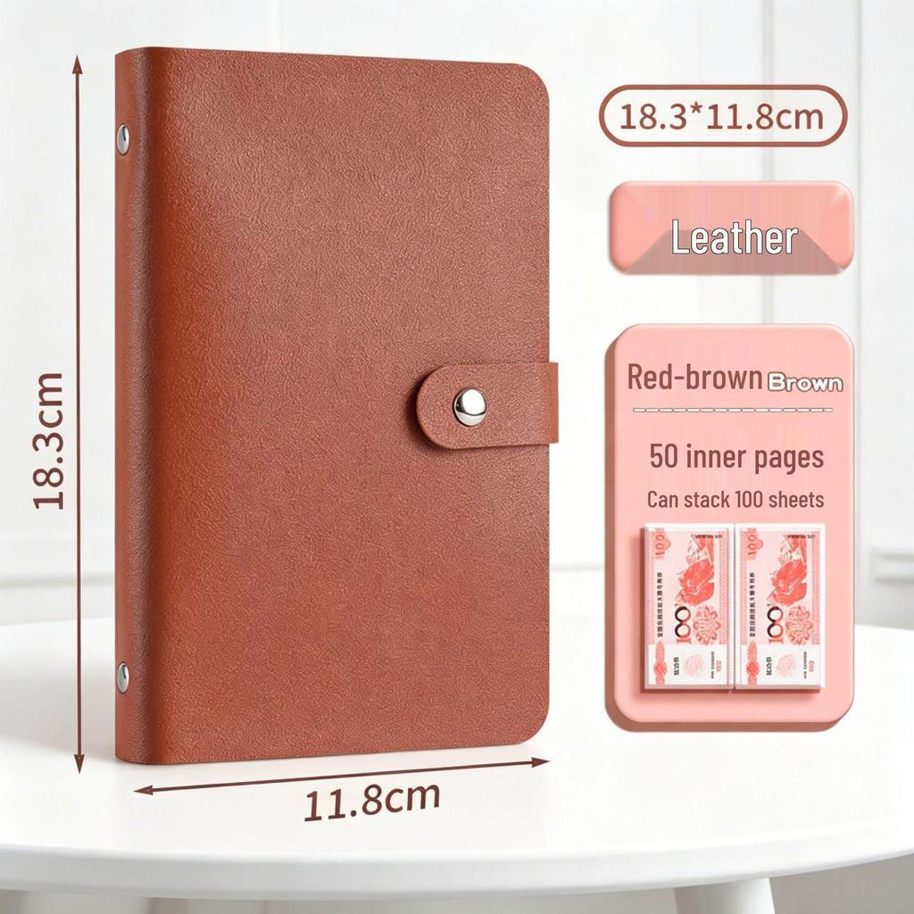 Family Financial Management Cash Savings Book & Storage Bag